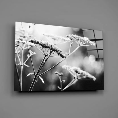 Stunning black and white floral canvas wall art with textured modern design
