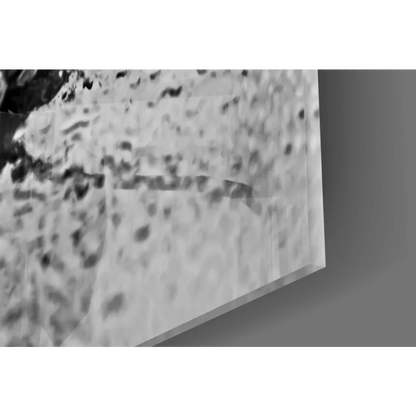 Stunning black white maple leaf textured canvas wall art print