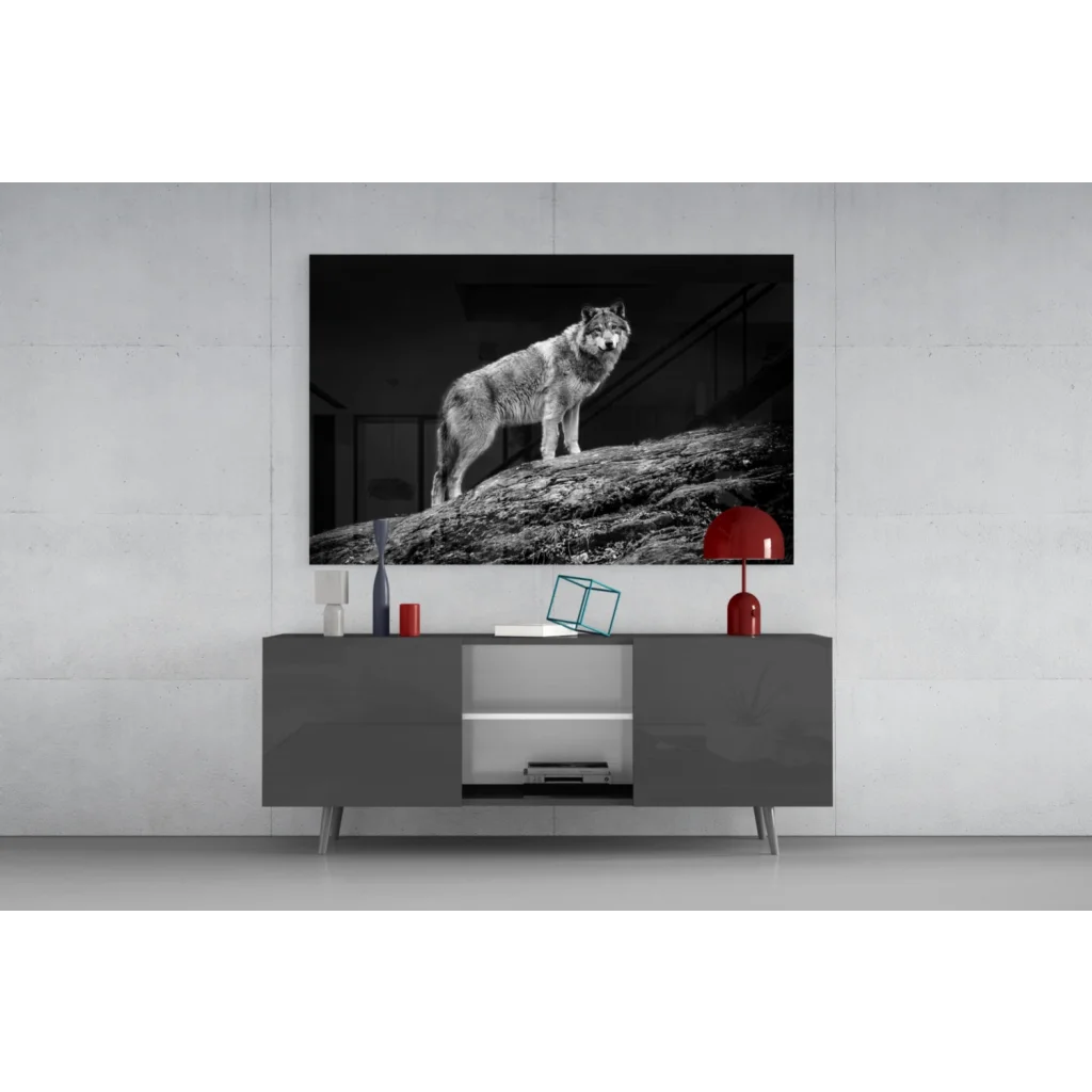 Stunning Samsung QLED 8K TV glass wall art canvas print