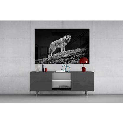 Stunning Samsung QLED 8K TV glass wall art canvas print