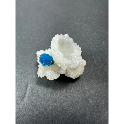 Stunning blue Cavansite balls on white Stilbite from India