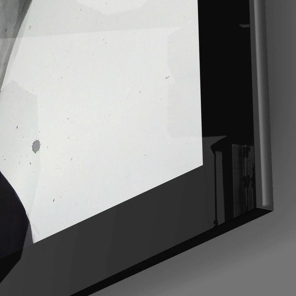 Stunning blue eye glass wall art in sleek black frame