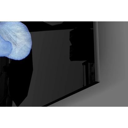 Blue polka dot umbrella on stunning wall art canvas