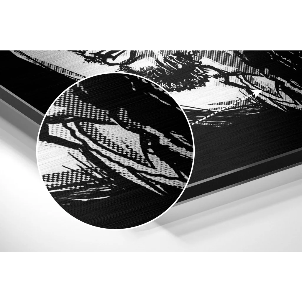 Stunning Bob Marley brushed aluminium dibond wall art print