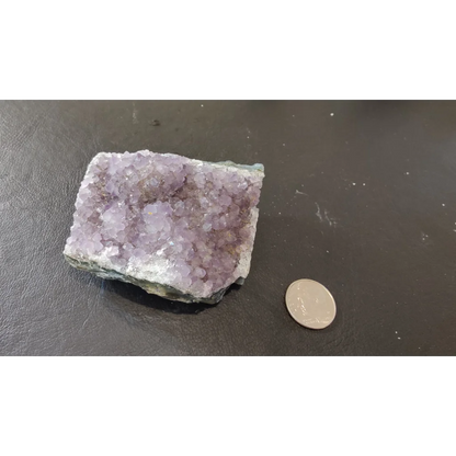 Stunning Brazilian amethyst druze geode with purple crystals