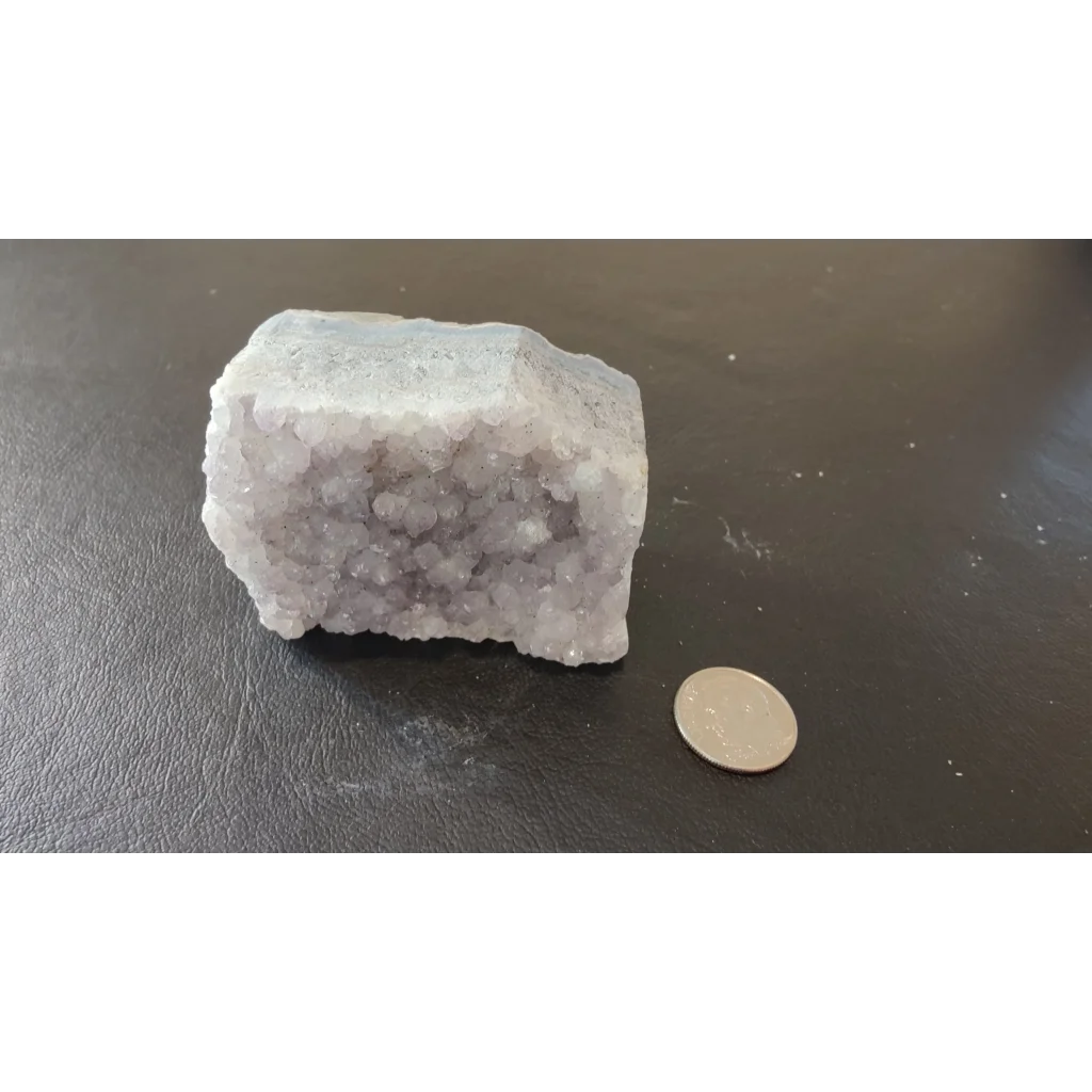 Stunning Brazilian amethyst druze geode with purple crystals