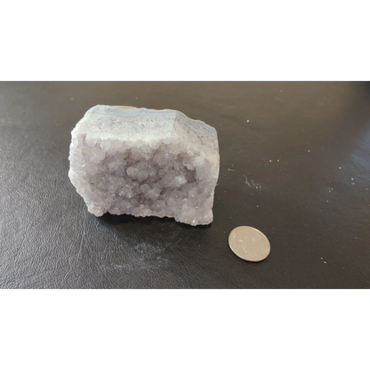 Stunning Brazilian amethyst druze geode with purple crystals