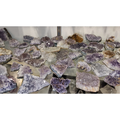 Stunning Brazilian amethyst druze geode in glass case