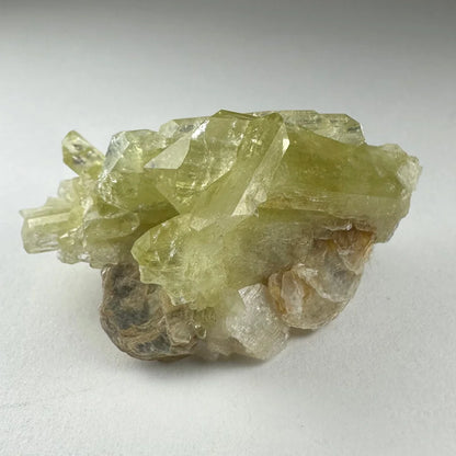 Stunning Brazilian Brazilianite crystal cluster with Muscovite