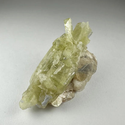 Stunning Brazilian Brazilianite crystal cluster with Muscovite