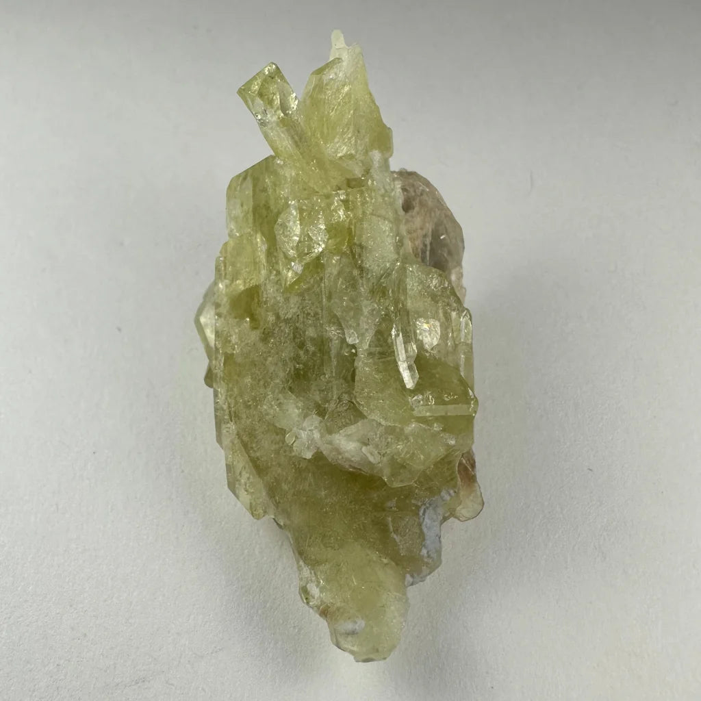 Stunning Brazilian Brazilianite crystal cluster with Muscovite