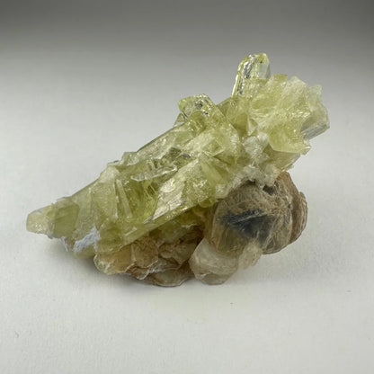 Stunning Brazilian Brazilianite crystal cluster with Muscovite