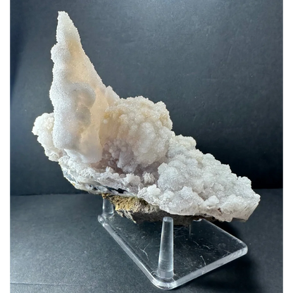 Stunning Brazilian druzy calcite cluster on agate base