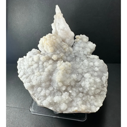 Stunning Brazilian druzy calcite cluster on agate base