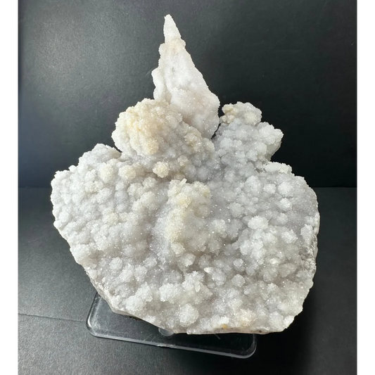 Stunning Brazilian druzy calcite cluster on agate base