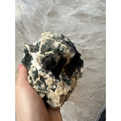 Rugged Brazilian Tourmaline on Albite crystal specimen