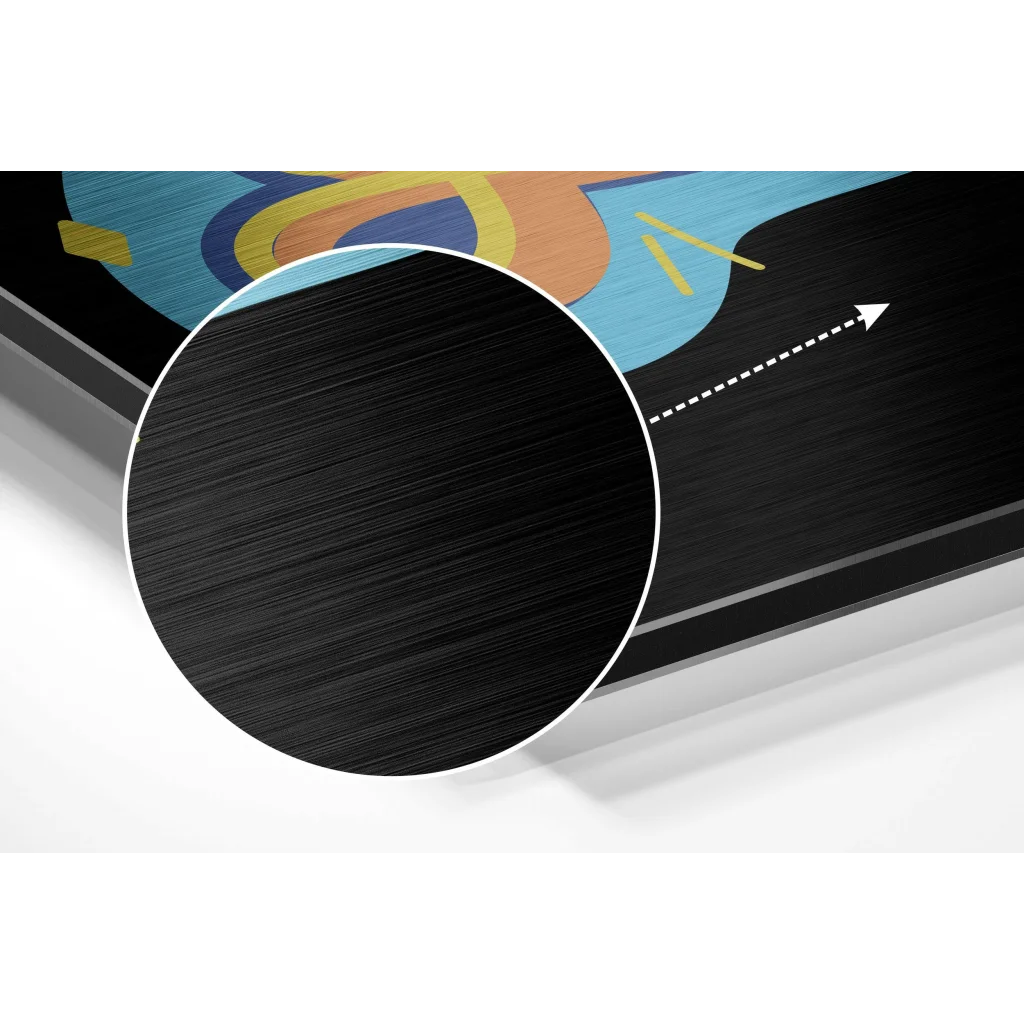 Stunning brushed aluminium dibond abstract wall art print