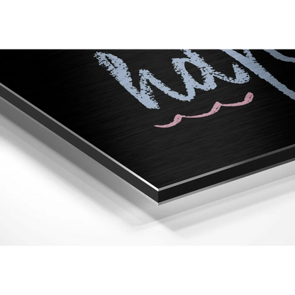 Stunning brushed aluminium dibond Arabic calligraphy art with brushed finish