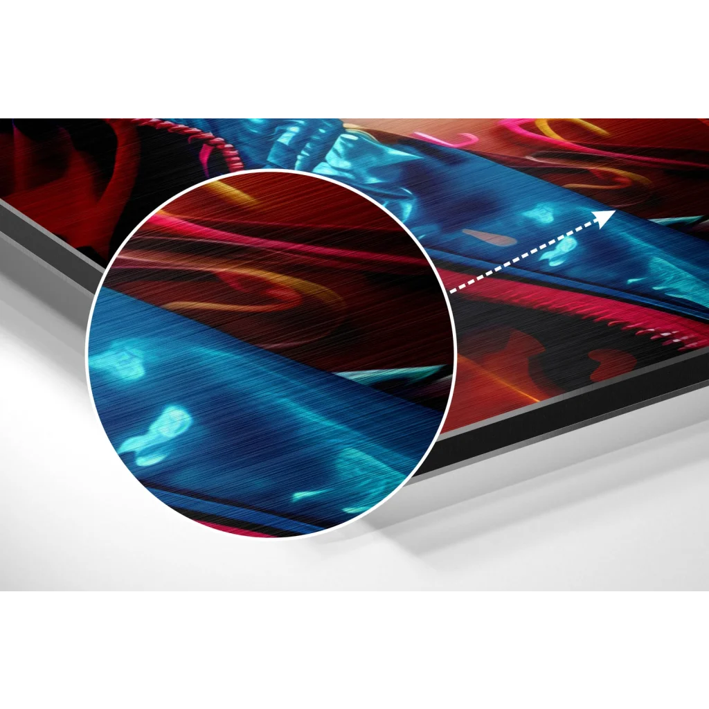 glass wall art Samsung Galaxy Fold on brushed aluminium dibond art