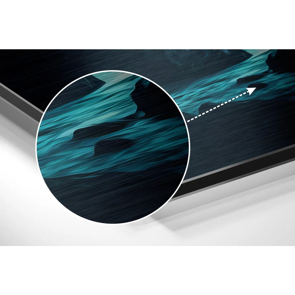 Samsung Galaxy Tab S7+ screen protector on brushed aluminium dibond art