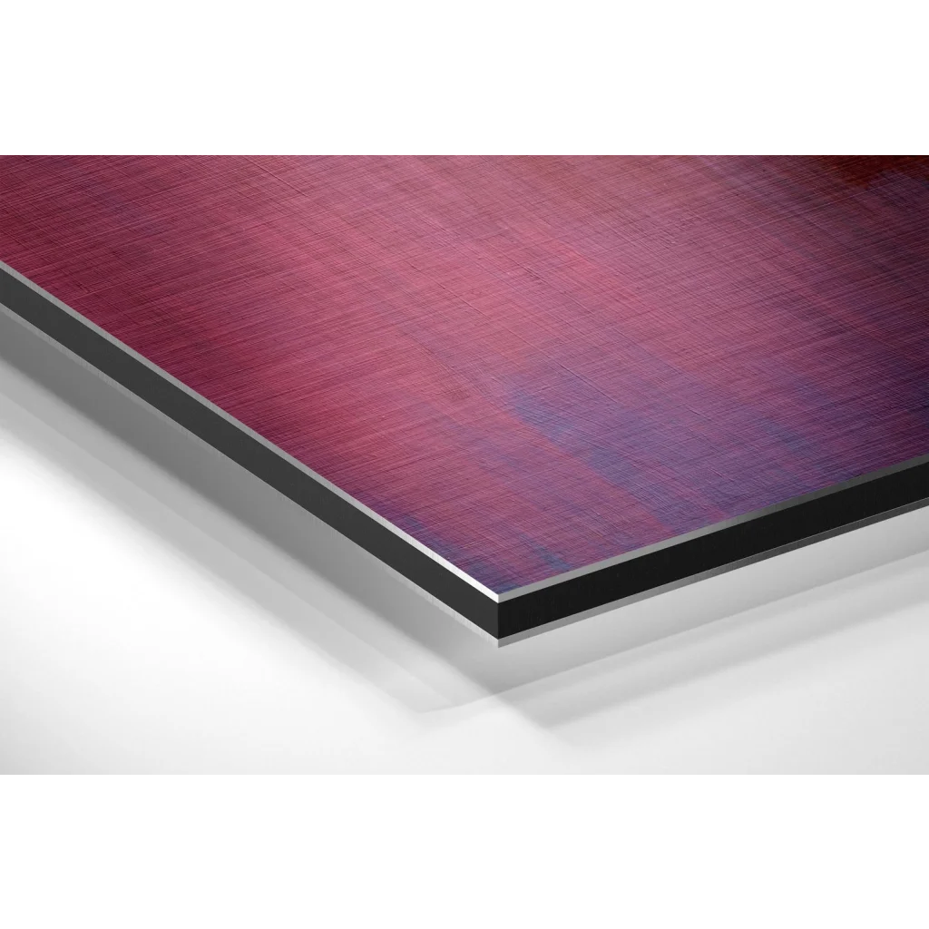 Purple pink textured canvas on brushed aluminium dibond art print