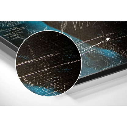 Black carbon fiber laptop skin on brushed aluminium dibond art
