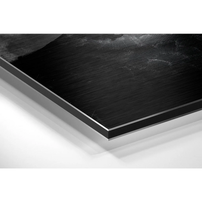 Stunning brushed aluminium dibond canvas art print with black texture