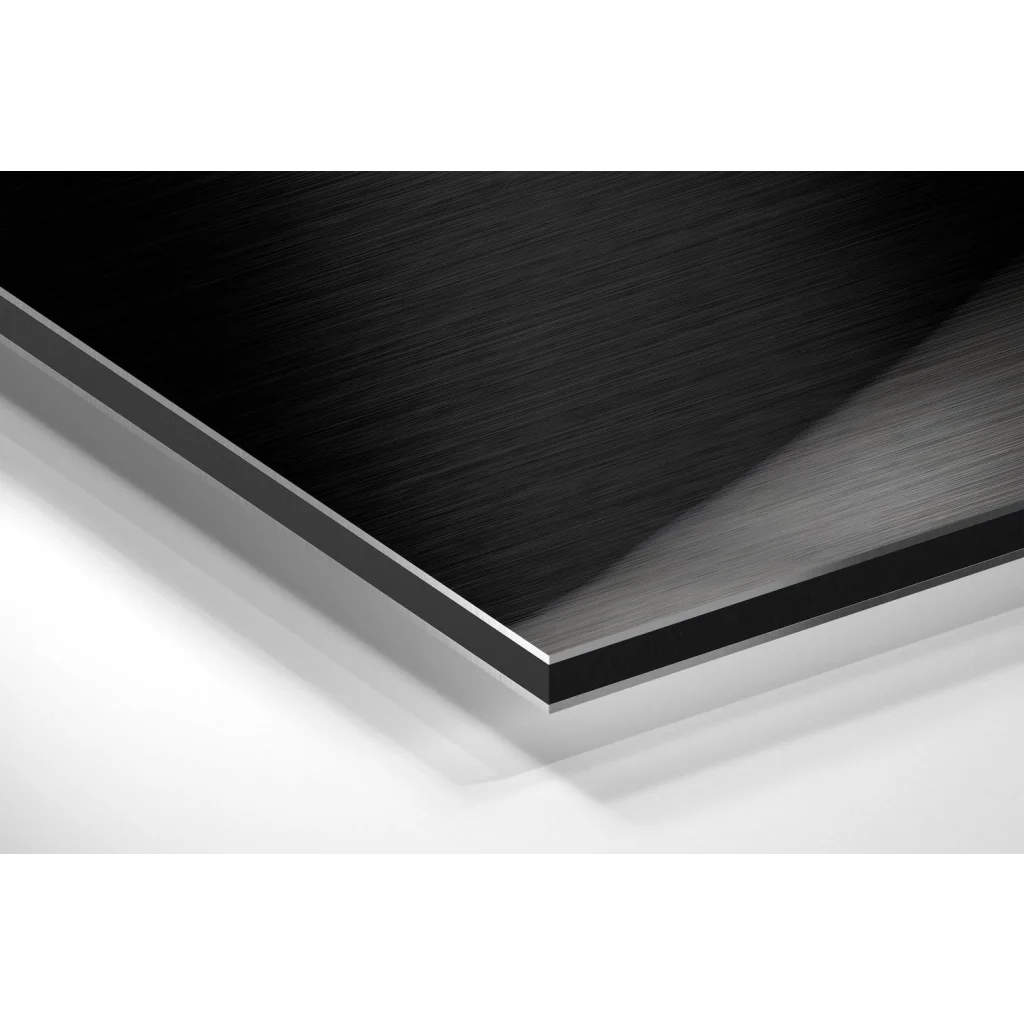 Glass Wall Art Sleek black brushed aluminium dibond art print panel