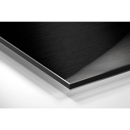 Sleek black brushed aluminium dibond art print panel