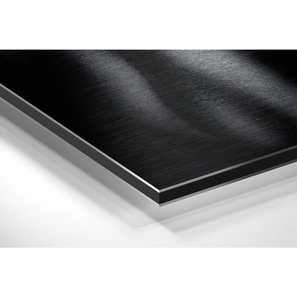 Stunning brushed aluminium dibond portrait art print on black panel