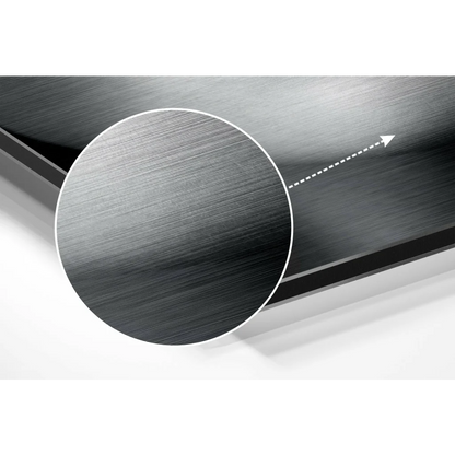 Sleek brushed aluminium dibond wall art panel for modern homes