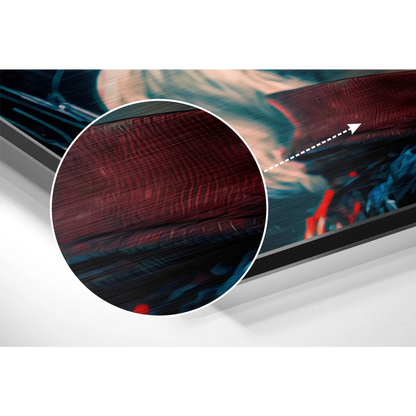 24-inch LG Ultrafine 5K Retina monitor on brushed aluminium dibond art