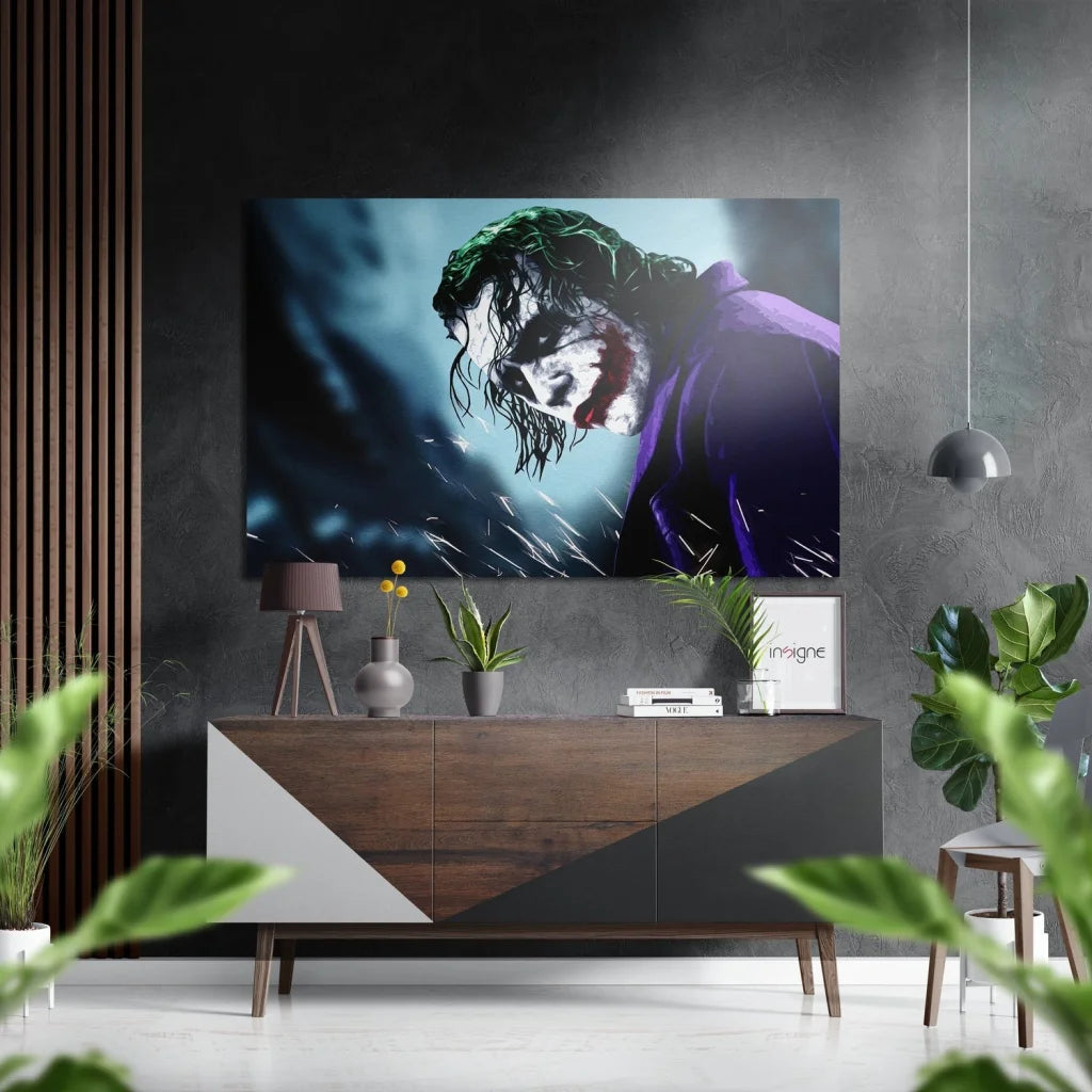 Stunning brushed aluminium dibond print of 2019 Joker movie poster