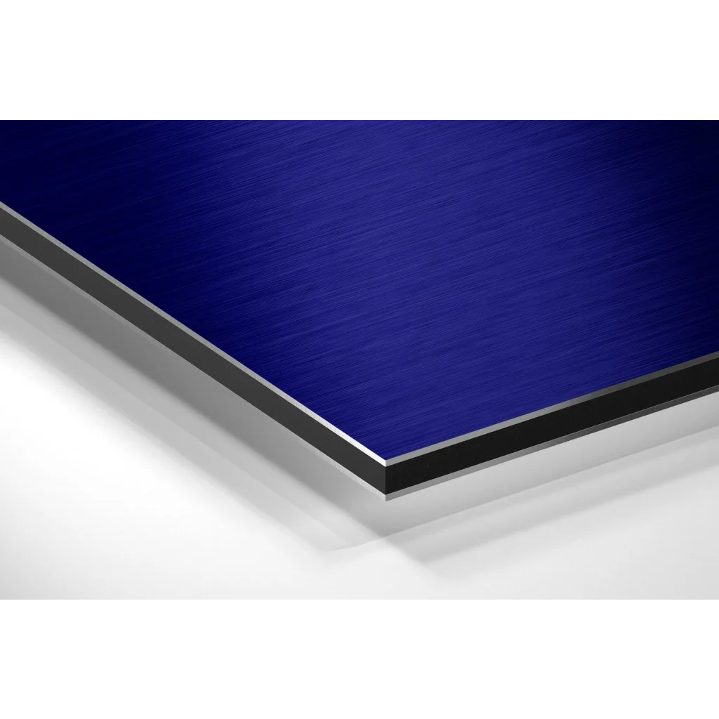 Royal blue ping pong table top in brushed aluminium dibond art