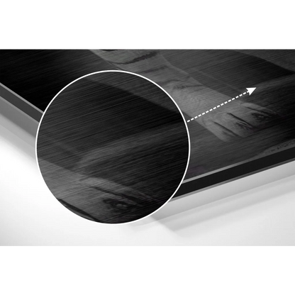 Close-up of brushed aluminium texture in Dibond wall art print