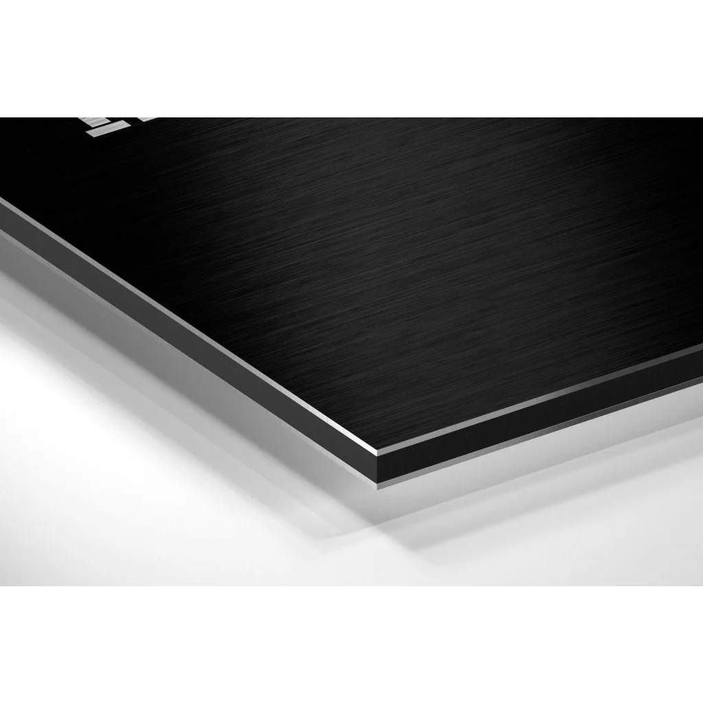 Glass Wall Art Black brushed aluminium dibond laptop art print