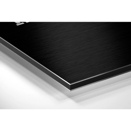 Black brushed aluminium dibond laptop art print