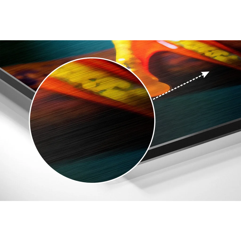 glass wall art Samsung Galaxy Tab S7+ on brushed aluminium dibond print