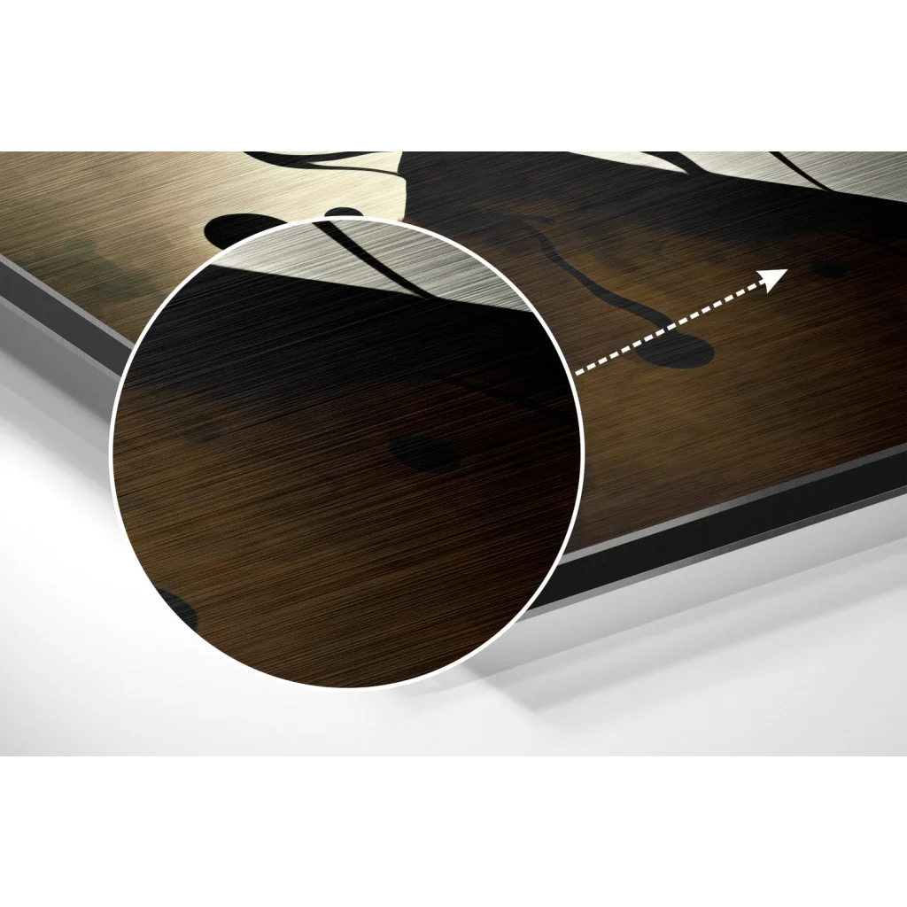 glass wall art Stunning brushed aluminium dibond wooden mouse pad art