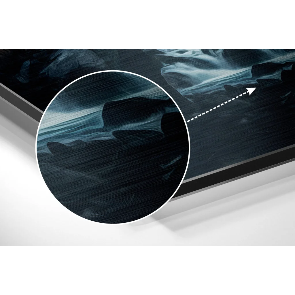 Black matte laptop screen protector with brushed aluminium dibond design