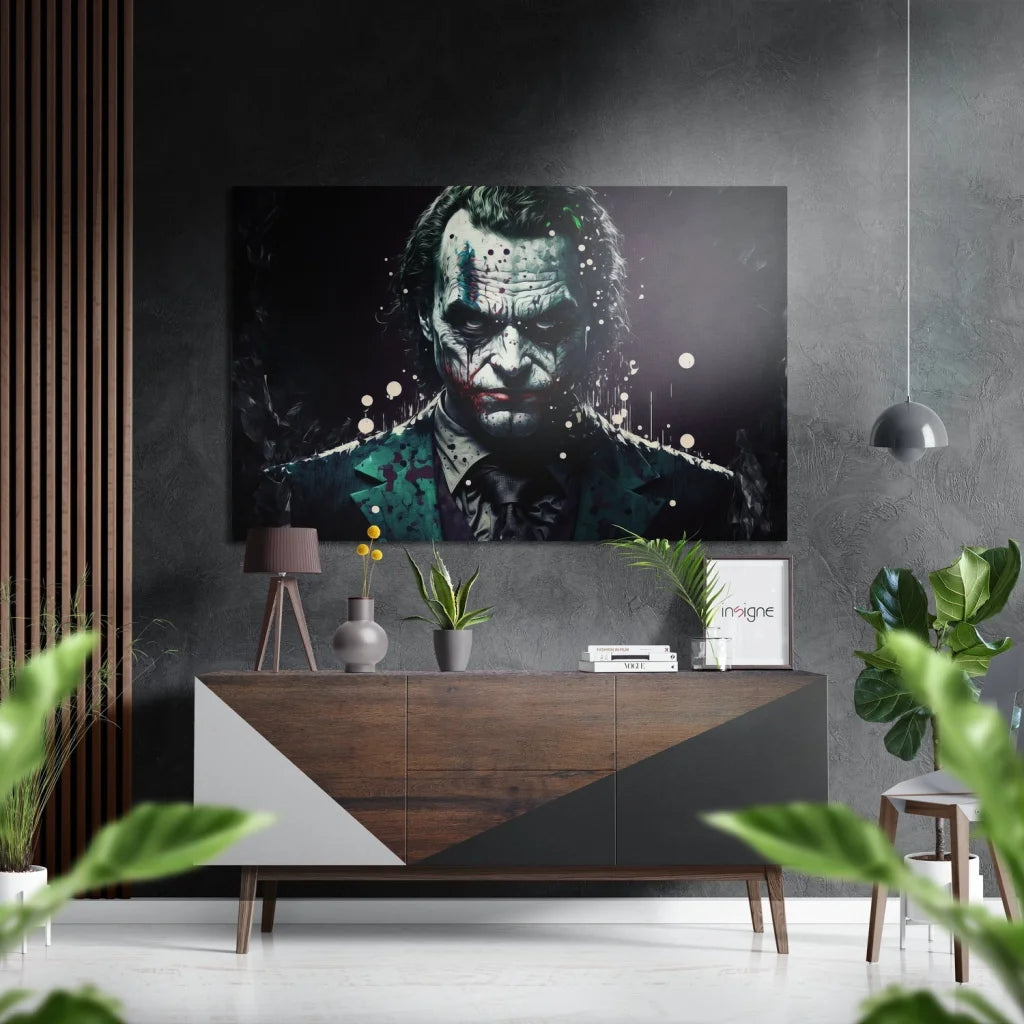 Joker poster on brushed aluminium dibond wall art