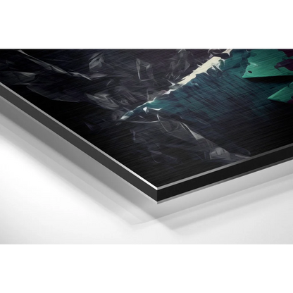 Stunning Samsung QLED TV on brushed aluminium dibond wall art