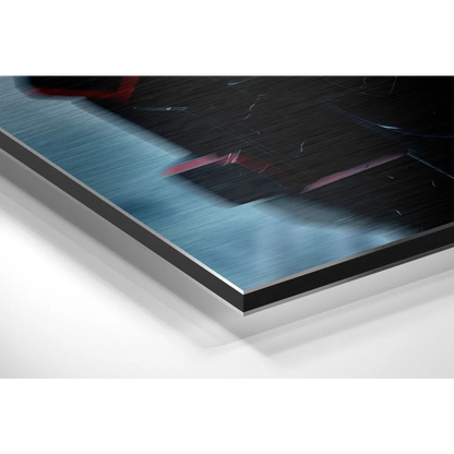 Stunning black silver laptop keyboard cover in brushed aluminium dibond