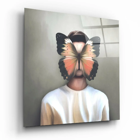 Stunning butterfly wall art canvas with vibrant orange wings