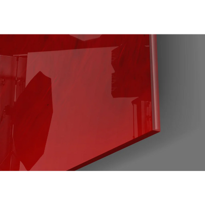 Red glossy acrylic Canadian Maple Leaf glass wall art signboard