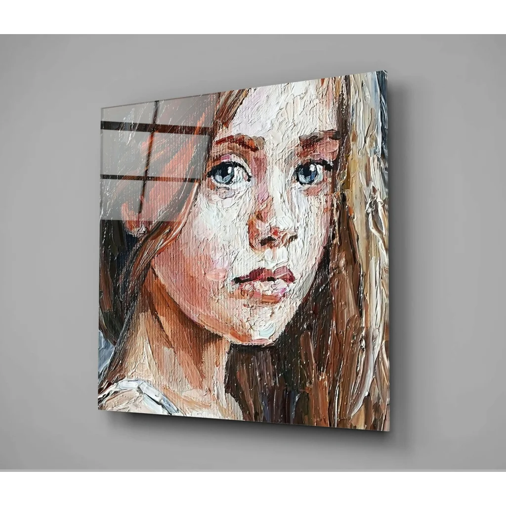 Stunning canvas portrait of young blonde girl wall art