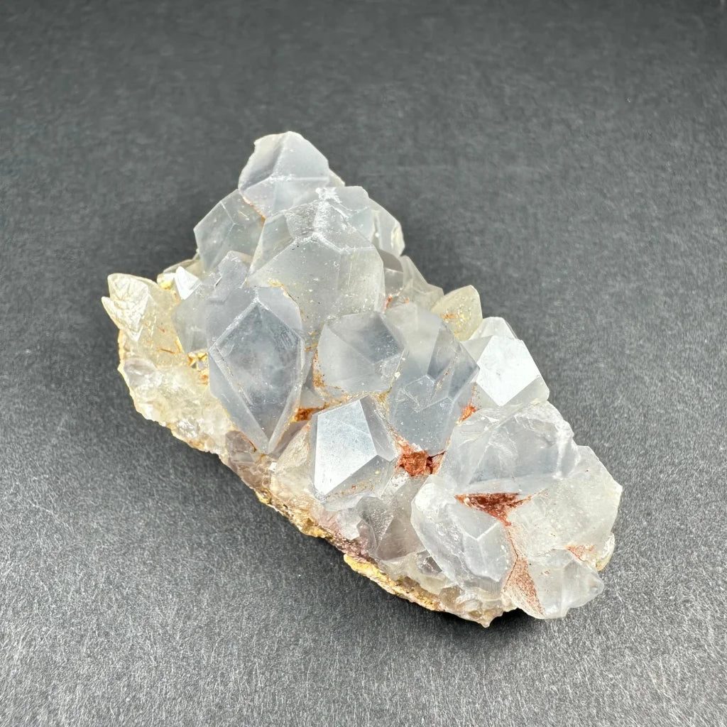 Stunning celestite crystal cluster on matrix with fluorite geode, 51g