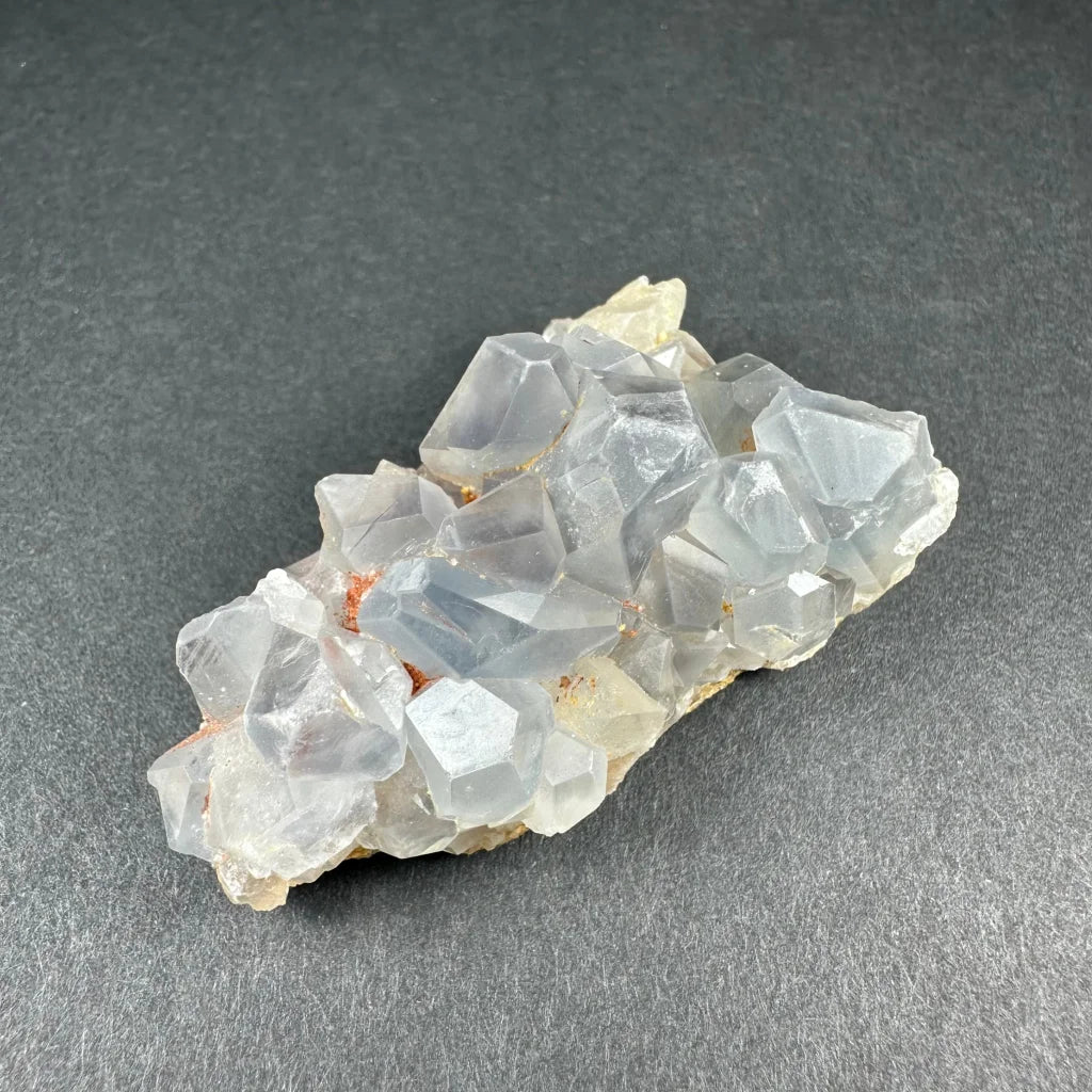 Stunning celestite crystal cluster on matrix, 51g translucent blue-gray