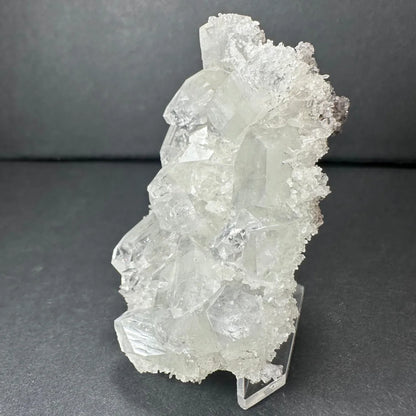 Stunning clear apophyllite crystal cluster micro specimen from India