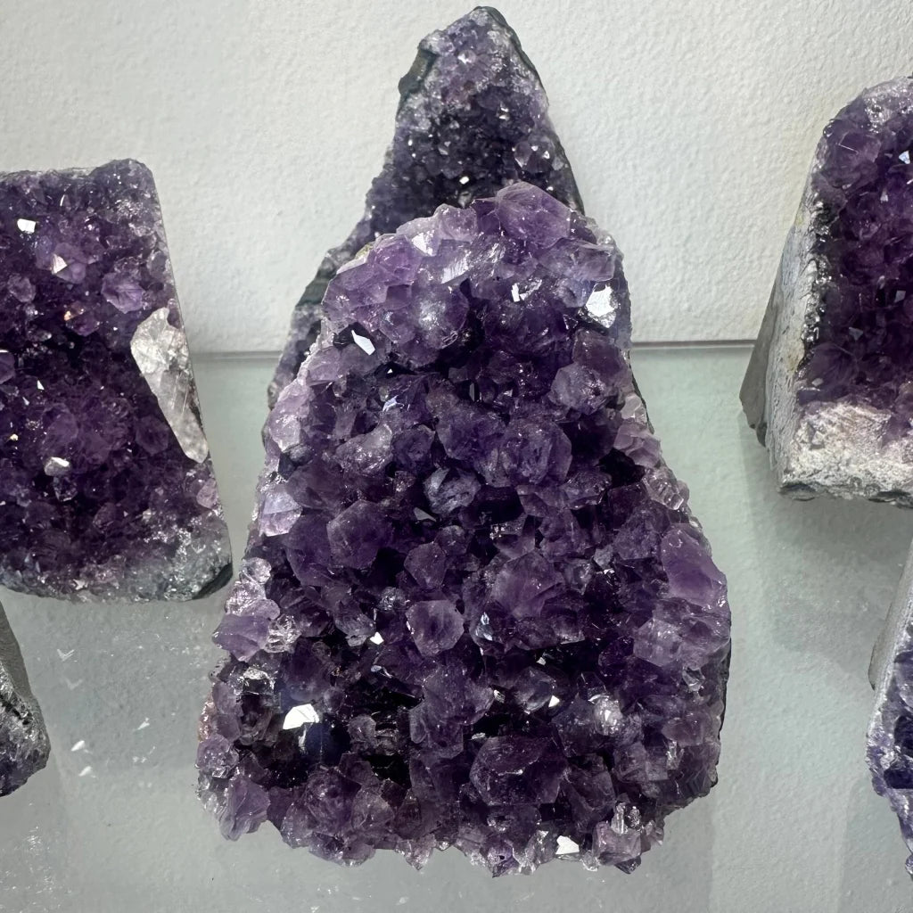 Stunning cut base amethyst druze geode from Uruguay